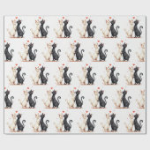 Katzen langsames Tanzen Geschenkpapier (Flach)