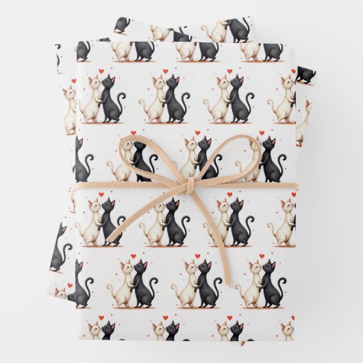 Katzen langsames Tanzen Geschenkpapier Set (Beispiel)