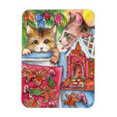 Katzen & Lebkuchen Cookies Magnet (Vertikal)
