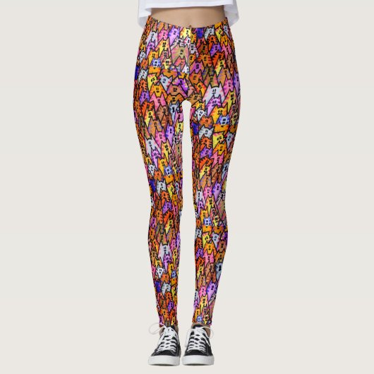 Katzen Leggings (Vorderseite)