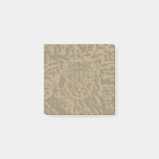 Katzen-Leopardendruck 3 x 3 Post-it Klebezettel (Vorderseite)
