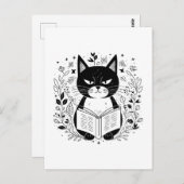 Katzen-Lesebuch Postkarte (Vorne/Hinten)