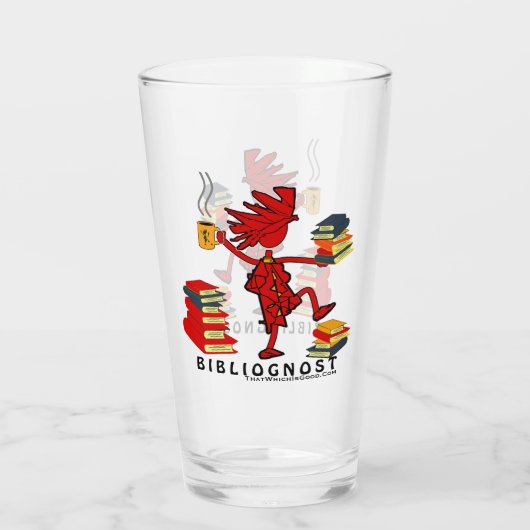 Katzen Liebe Bücher Glas (Rückseite)