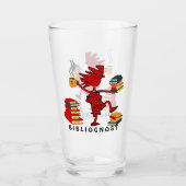 Katzen Liebe Bücher Glas (Vorderseite)