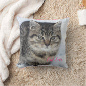 Katzen-Liebe - Geschenk für beliebtes Design Kissen (Decke)