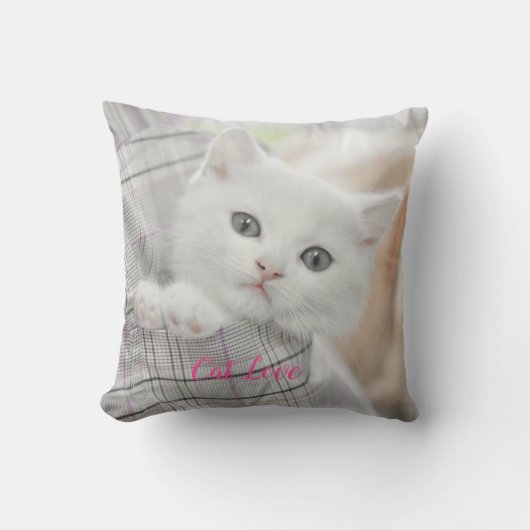 Katzen-Liebe - Geschenk für beliebtes Design Kissen (Vorderseite)