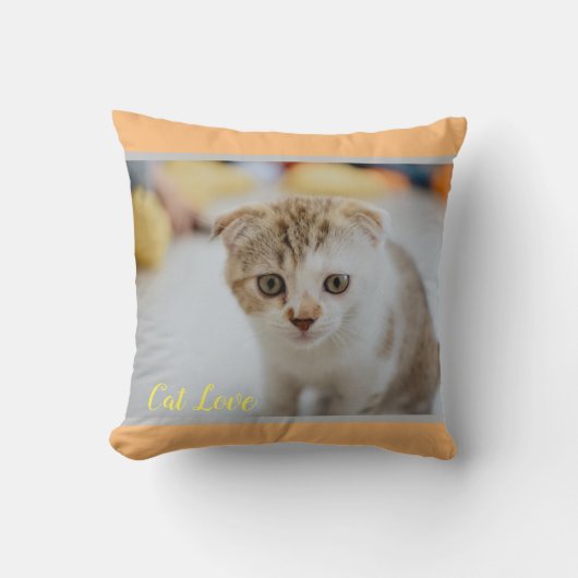 Katzen-Liebe - Geschenk für beliebtes Design Kissen (Vorderseite)