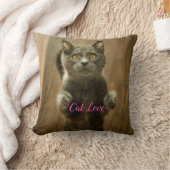 Katzen-Liebe - Geschenk für beliebtes Design Kissen (Decke)
