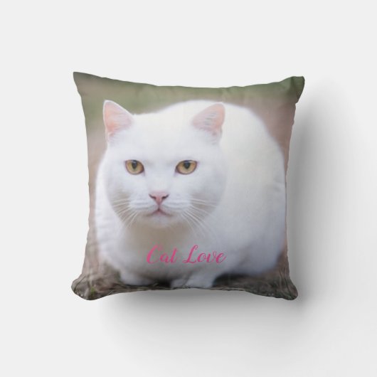 Katzen-Liebe - Geschenk für beliebtes Design Kissen (Vorderseite)