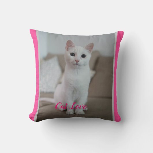 Katzen-Liebe - Geschenk für beliebtes Design Kissen (Vorderseite)