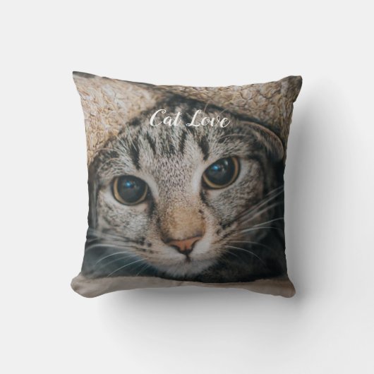 Katzen-Liebe - Geschenk für beliebtes Design Kissen (Vorderseite)