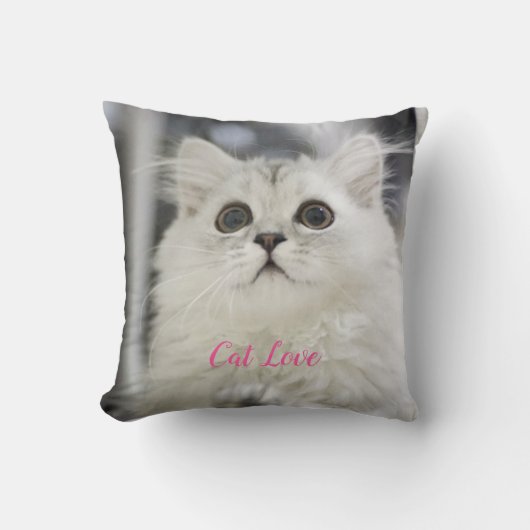 Katzen-Liebe - Geschenk für beliebtes Design Kissen (Vorderseite)
