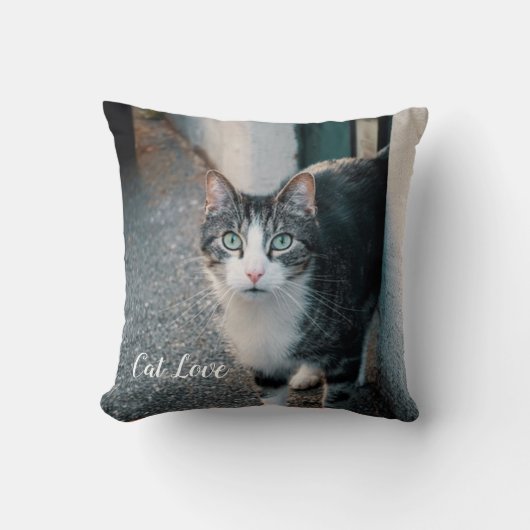 Katzen-Liebe - Geschenk für beliebtes Design Kissen (Vorderseite)