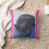 Katzen-Liebe - Geschenk für beliebtes Design Kissen (Decke)