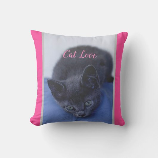Katzen-Liebe - Geschenk für beliebtes Design Kissen (Vorderseite)