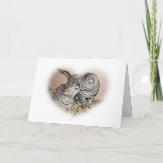 Katzen-Liebe Grußkarte Karte