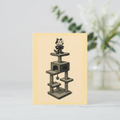 Katzen Liebe Katzenbäume Postkarte (Stehend Vorderseite)
