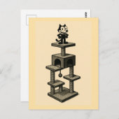 Katzen Liebe Katzenbäume Postkarte (Vorne/Hinten)