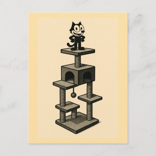 Katzen Liebe Katzenbäume Postkarte (Vorderseite)