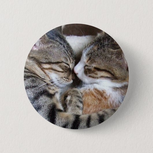 Katzen-Liebe-Knopf Button (Vorderseite)