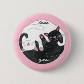 Katzen-Liebe-Knöpfe Button (Vorderseite)