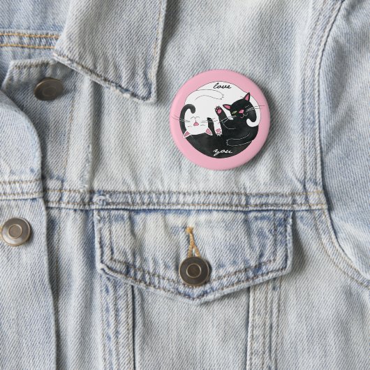 Katzen-Liebe-Knöpfe Button (Beispiel)