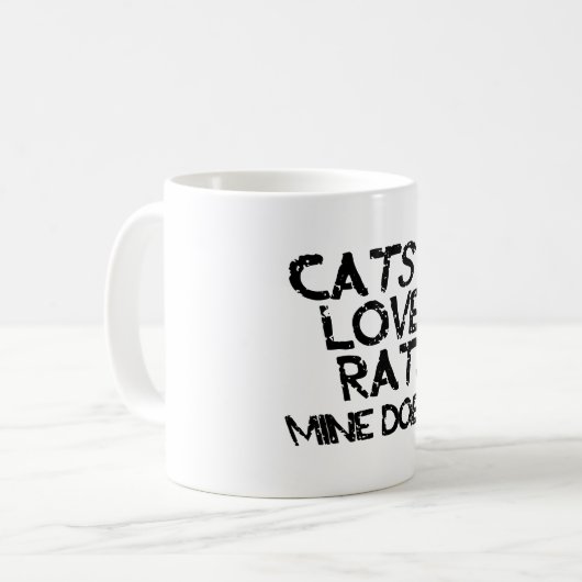 Katzen Liebe Ratten. Meine tut es. Kaffeetasse (Vorderseite Links)
