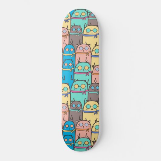 Katzen Liebe Skateboard (Vorderseite)