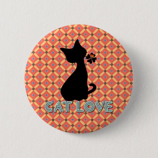 Katzen-Liebe-Unterseite Button (Vorderseite)