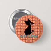 Katzen-Liebe-Unterseite Button (Vorne & Hinten)