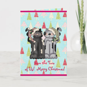 Katzen-Liebe Weihnachtskarte Feiertagskarte