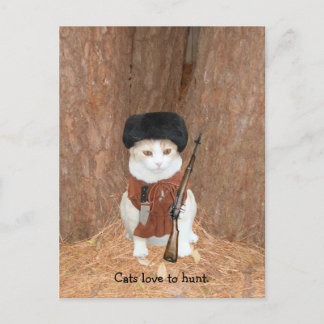 Katzen Liebe zu jagen. Postkarte