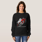 Katzen Lieben fahren Motorrad Sweatshirt (Vorne ganz)