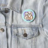 Katzen Lieben Hund TBA Button (Beispiel)