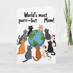 Katzen lieben Weltmutterkarte Karte