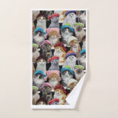 Katzen-Liebhaber-Badezimmer-Tuch-Set Badhandtuch Set (Handtuch)