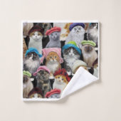 Katzen-Liebhaber-Badezimmer-Tuch-Set Badhandtuch Set (Waschlappen)