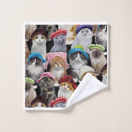 Katzen-Liebhaber-Badezimmer-Tuch-Set Badhandtuch Set (Waschlappen)