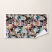 Katzen-Liebhaber-Badezimmer-Tuch-Set Badhandtuch Set (Handtuch)