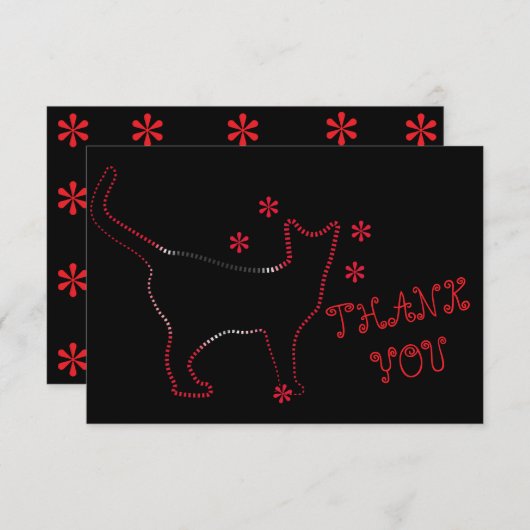 Katzen-Liebhaber Dankeskarte (Vorne/Hinten)