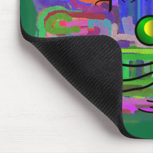 Katzen-Liebhaber "die neugierige abstrakte Mousepad (Ecke)