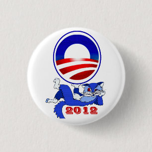 Katzen-Liebhaber, die Obama 2012 Kampagnenknöpfe Button