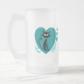Katzen-Liebhaber-Geschenke Mattglas Bierglas (Links)