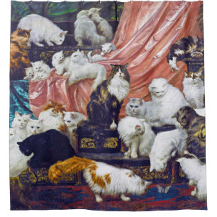 Katzen (Liebhaber meiner Ehefrau), Carl Kahler Duschvorhang