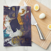 Katzen (Liebhaber meiner Ehefrau), Carl Kahler Geschirrtuch (Viertel Falte)