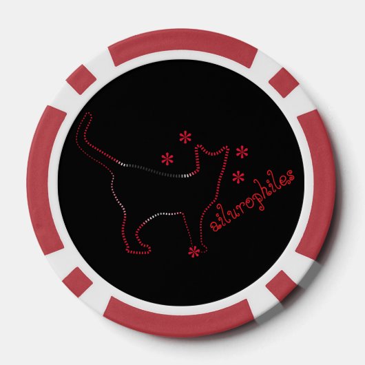 Katzen-Liebhaber Pokerchips (Rückseite)