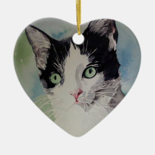 Katzen-Liebhaber-Porträt-schöne Kunst Keramik Ornament