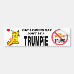 Katzen-Liebhaber sagen sind nicht ein TRUMPiE Autoaufkleber