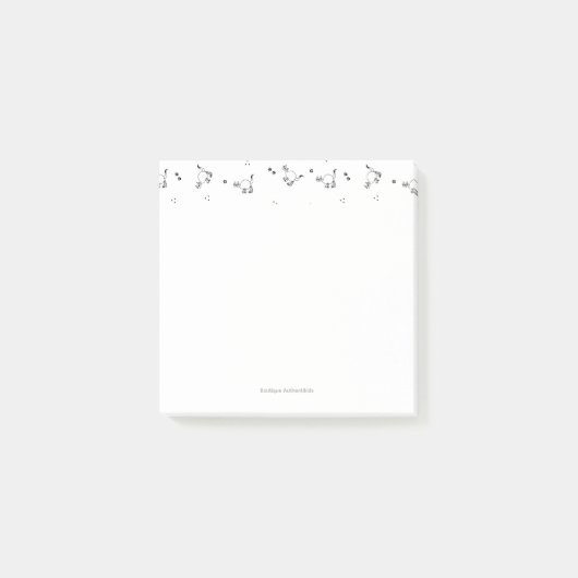 Katzen-Linienkunst Post-it Notes Klebezettel (Vorderseite)