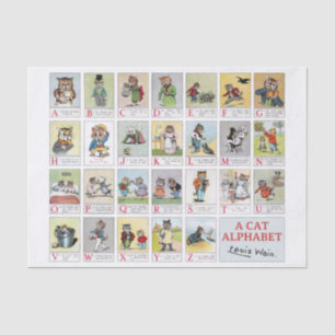 Katzen, Louis Wain (Farbwechsel im Hintergrund mög Seidenpapier